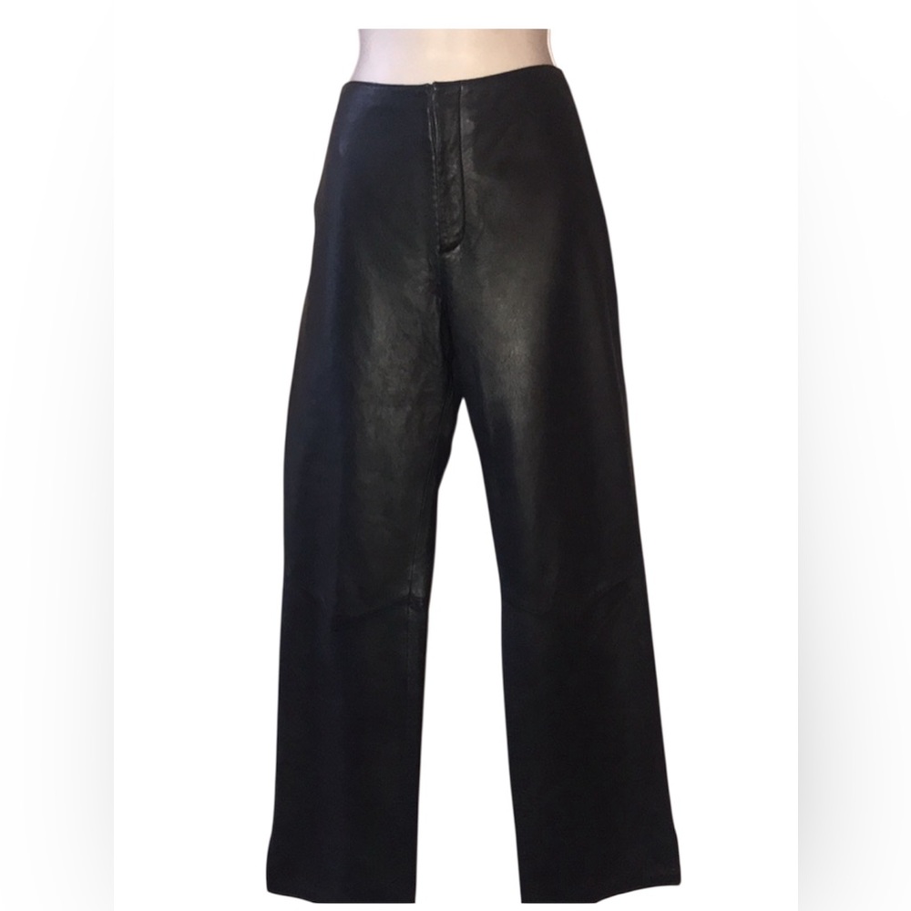 Rem Garson 100% Leather pants. Boot cut with a flair